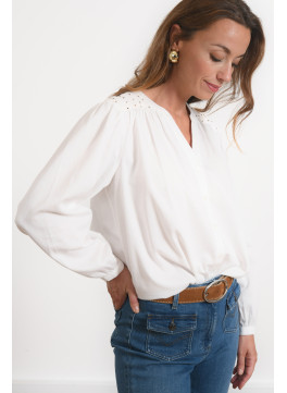 CHEMISE 100% COTON - ROSINE - ECRU - Antonelle