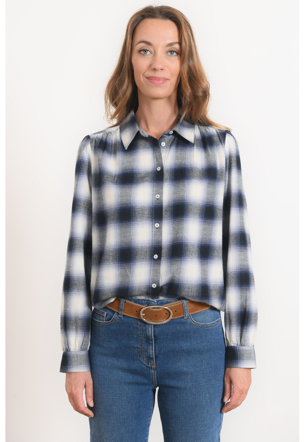 CHEMISE - RIRI - BLEU/GRIS - Antonelle