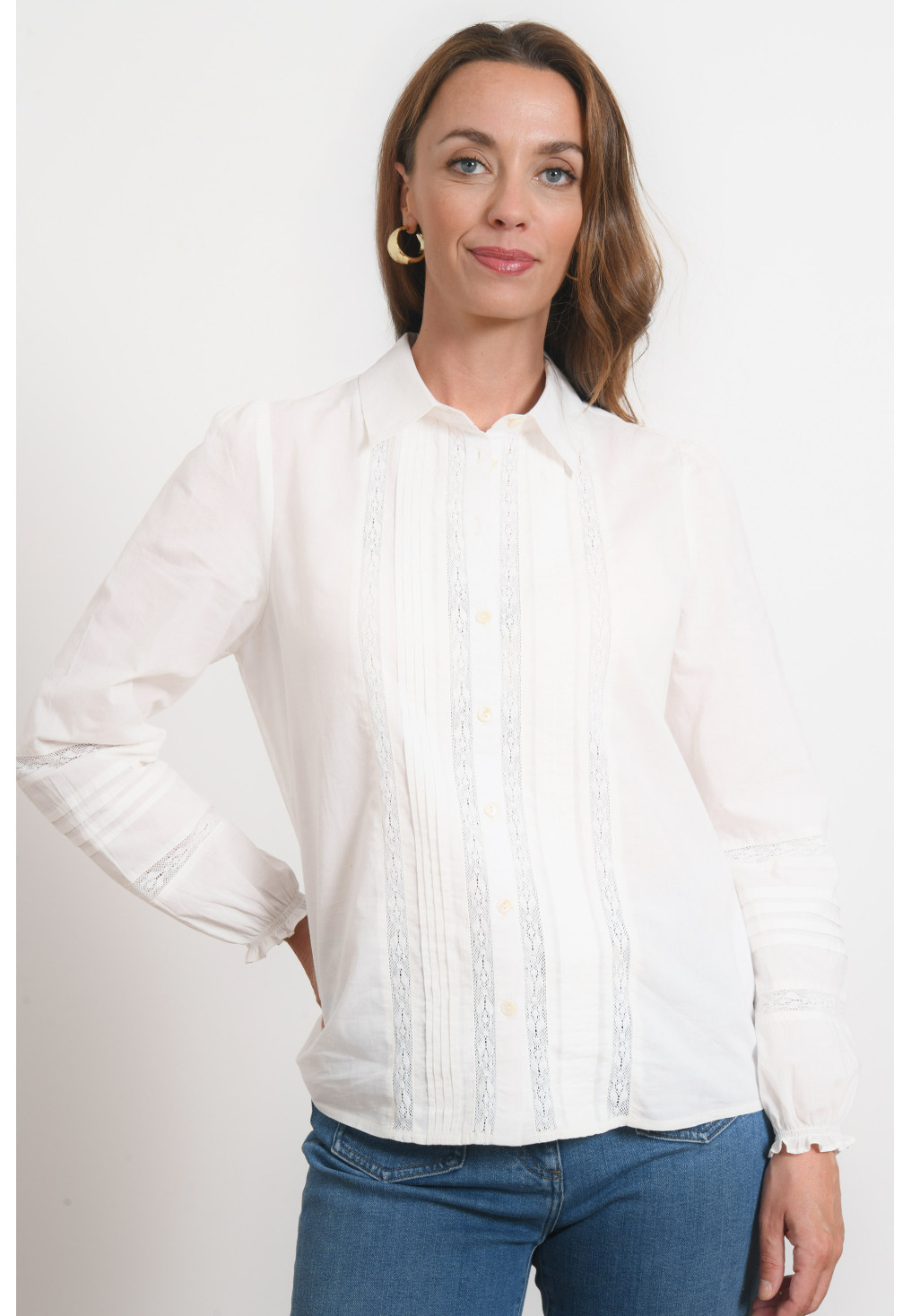 CHEMISE 100% COTON - ROBINE - BLANC - Antonelle