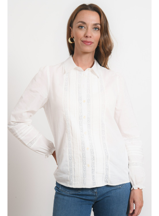 CHEMISE 100% COTON - ROBINE - BLANC - Antonelle