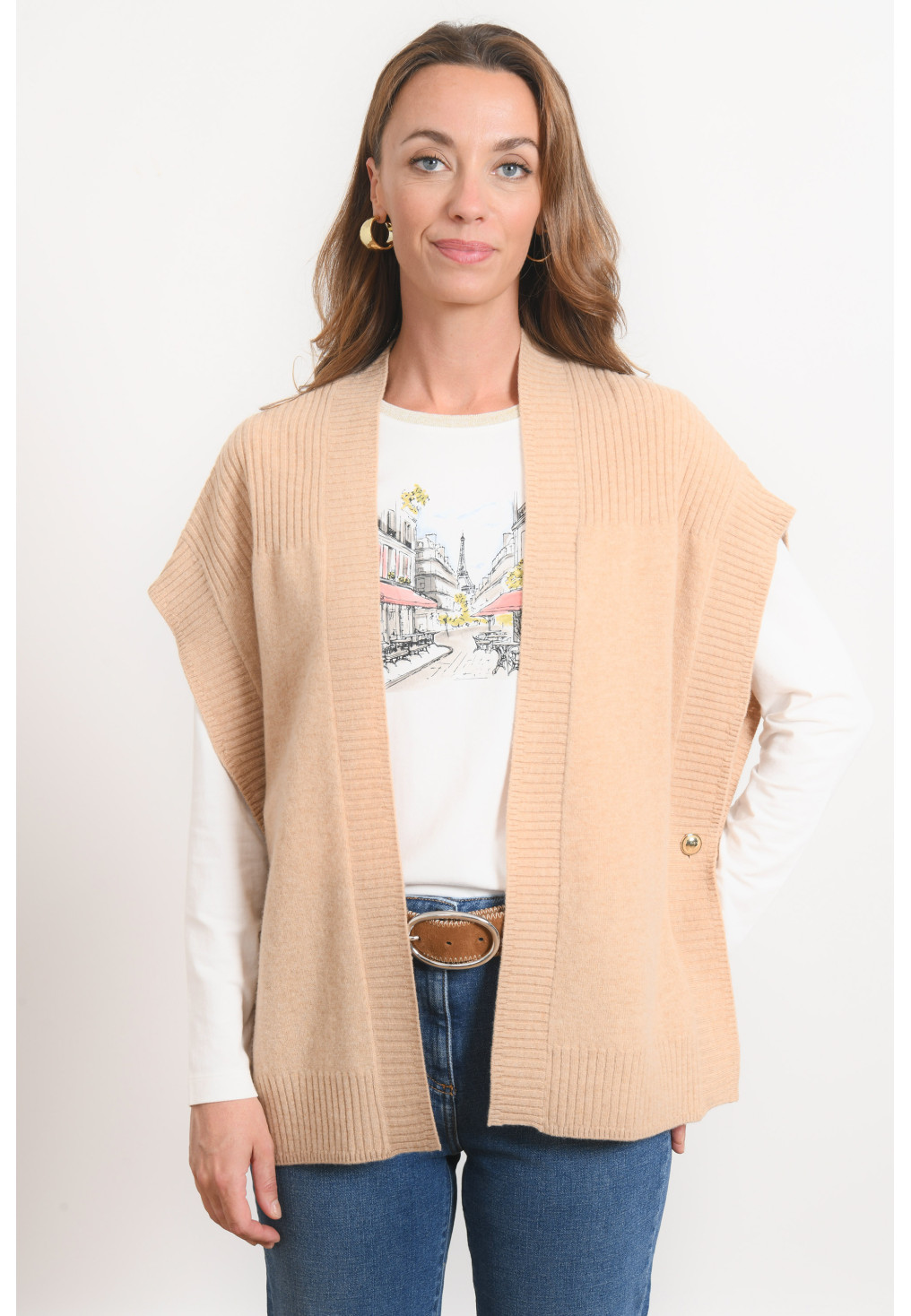 PULL CAPE - RIBELLA - NATUREL - Antonelle