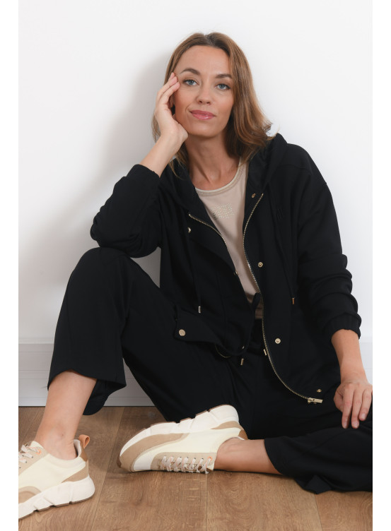 VESTE CAPUCHE - RICO - NOIR - Antonelle