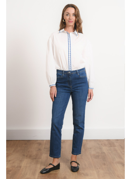 JEAN SLIM - RUTARIO - BLEU - Antonelle