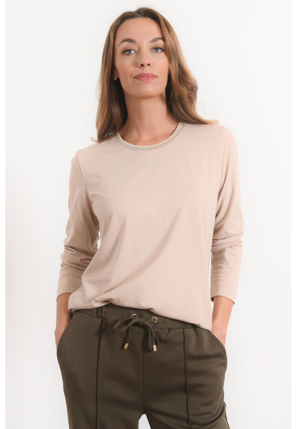 T-SHIRT - REBRILLAN - BEIGE - Antonelle
