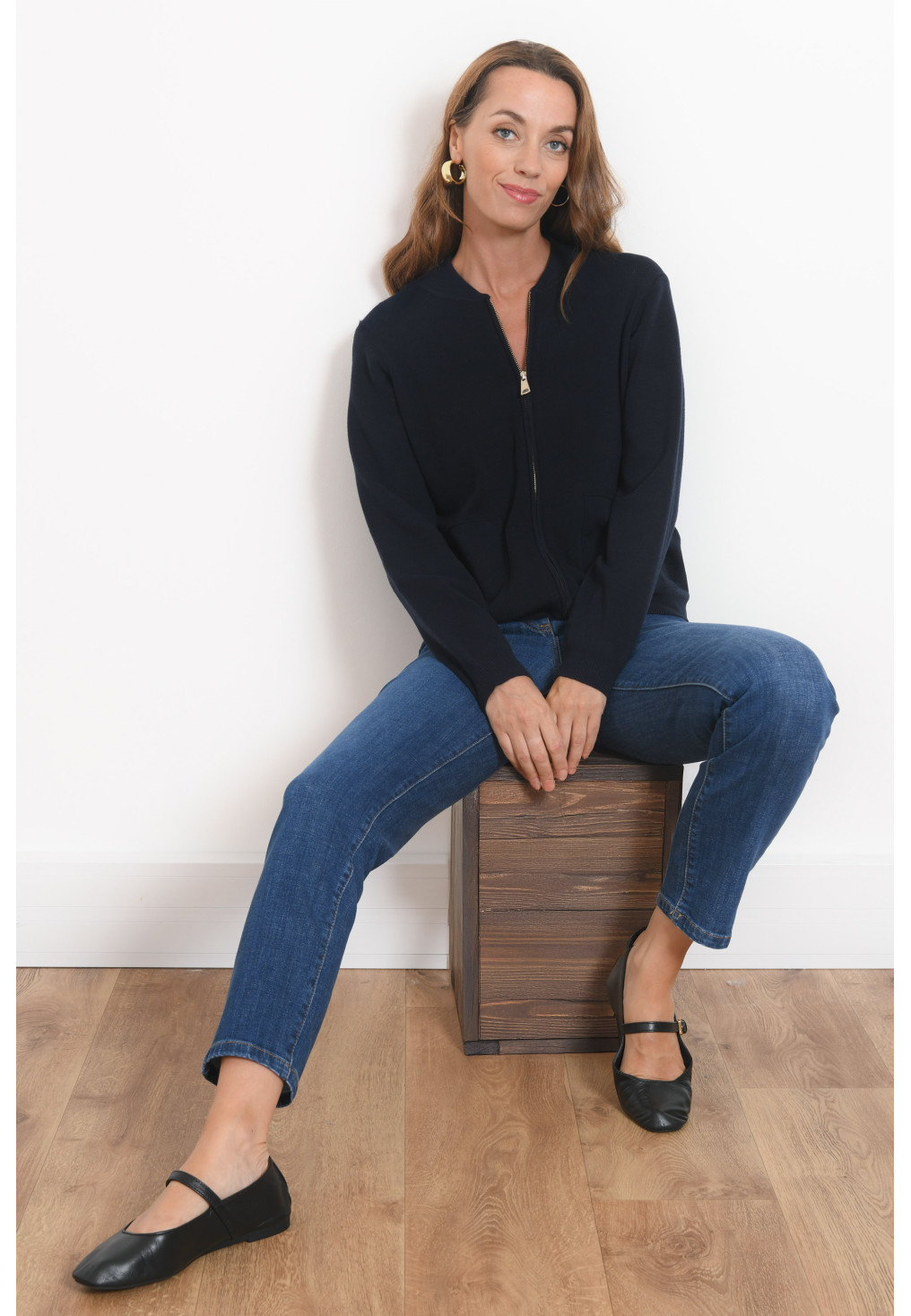 GILET ZIPPE - ROGERS - MARINE - Antonelle