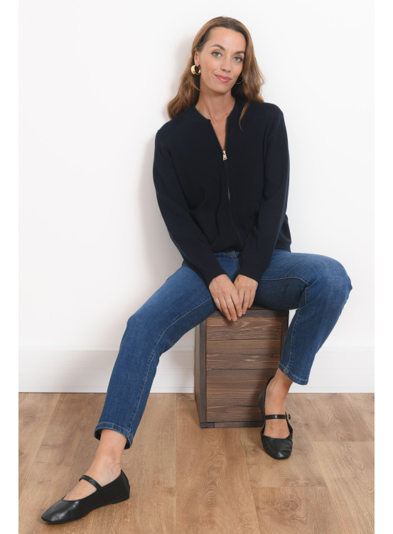 GILET ZIPPE - ROGERS - MARINE - Antonelle