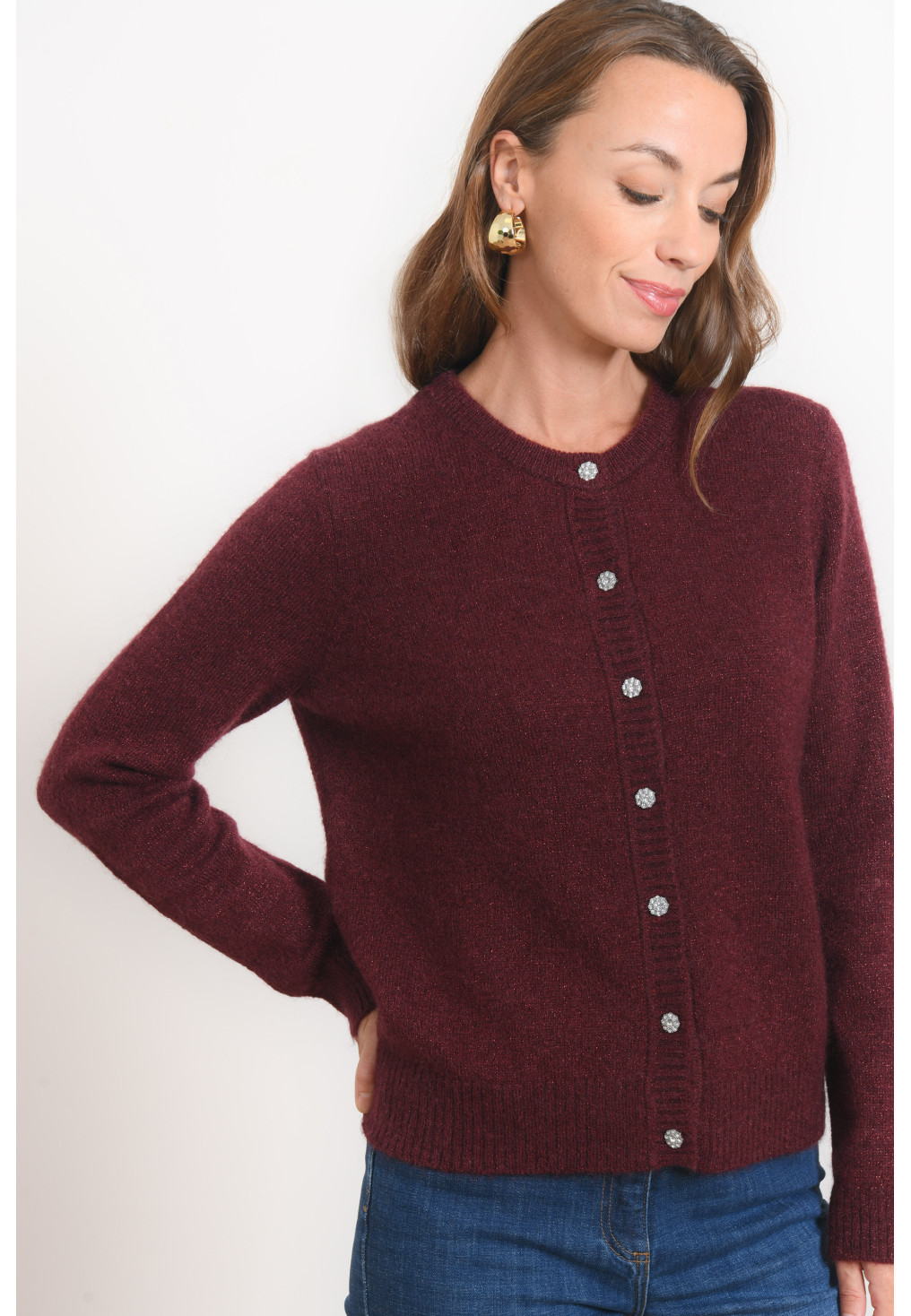 CARDIGAN - ROHAIR - BORDEAUX - Antonelle