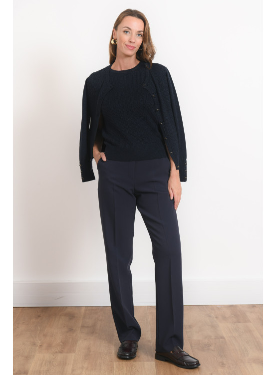 CARDIGAN - ROAN - NAVY/LUREX - Antonelle