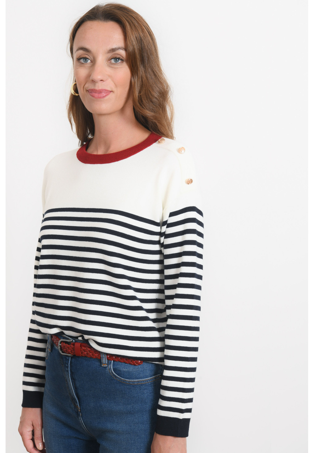 PULL - ROSCOF - MARINE/ECRU - Antonelle