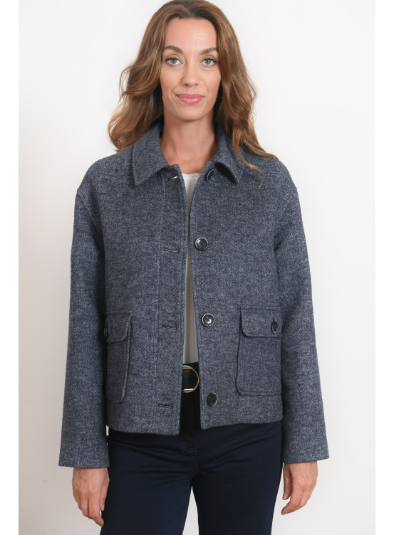 VESTE COURTE - RATEKA - BLEU - Antonelle