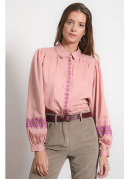 CHEMISE 100% COTON - RIVALTA - BLUSH - Antonelle