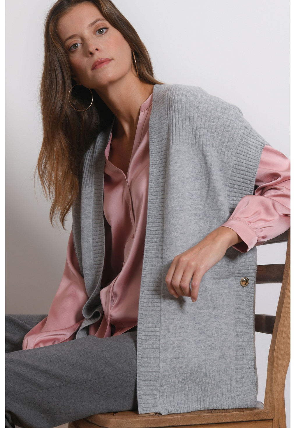 PULL CAPE - RIBELLA - NUAGE CHINE - Antonelle