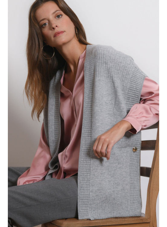 PULL CAPE - RIBELLA - NUAGE CHINE - Antonelle