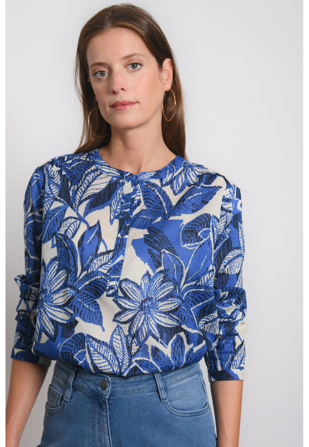 CHEMISE 100% COTON - METZ - BLUE - Antonelle