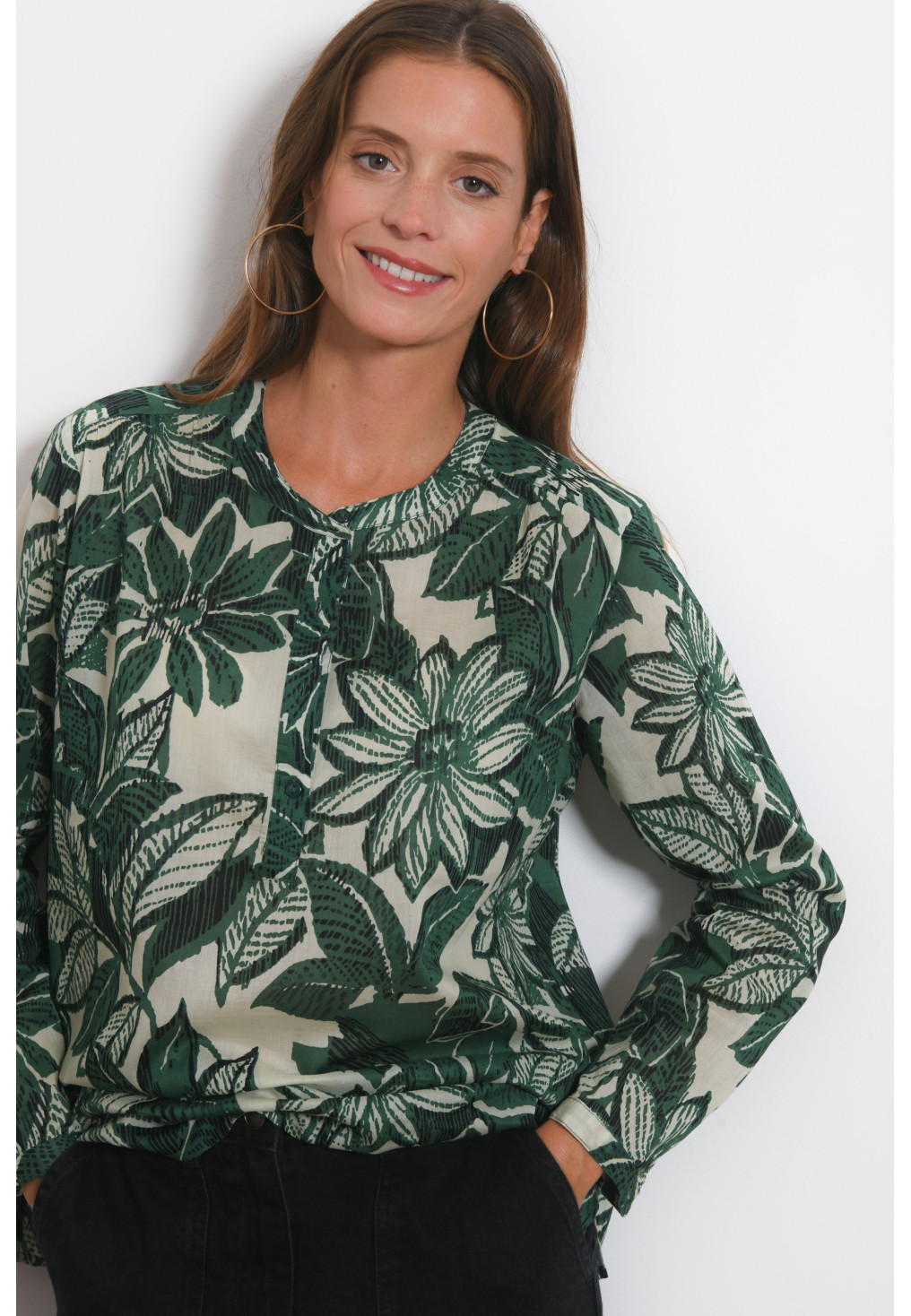 CHEMISE 100% COTON - METZ - GREEN - Antonelle