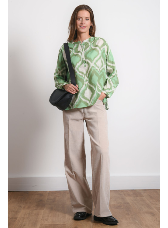 CHEMISE 100% COTON - MINSK - GREEN - Antonelle