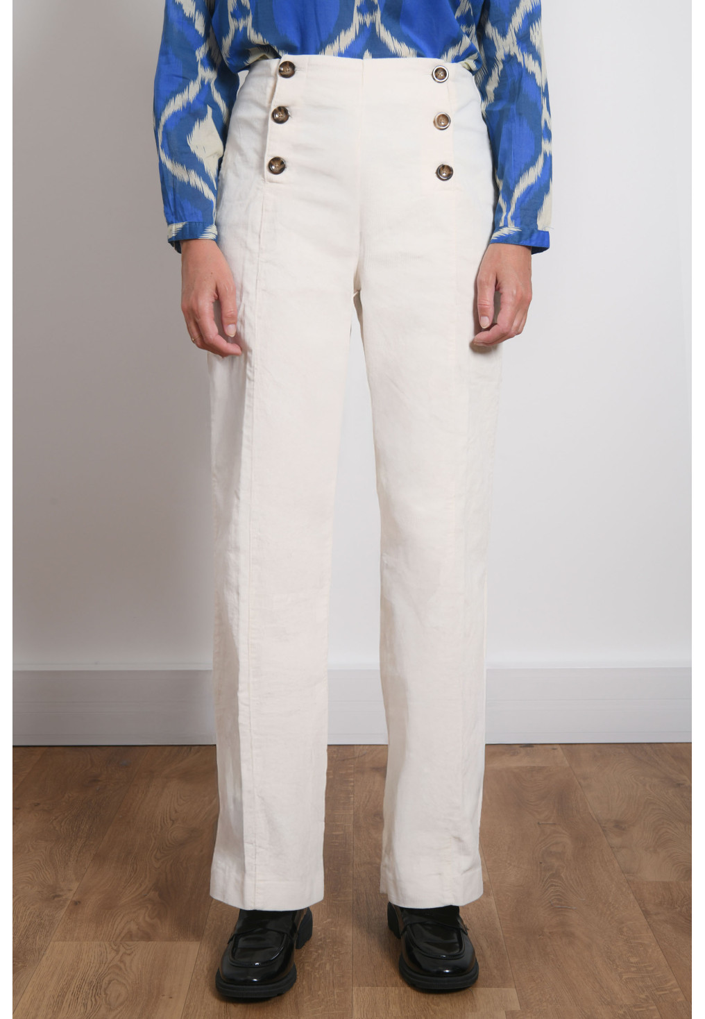 PANTALON A PONT - RAITO - ECRU - Antonelle