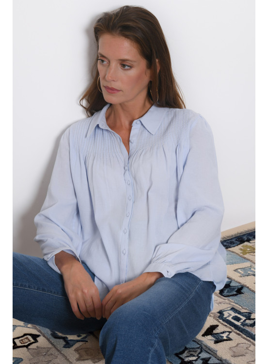 CHEMISE 100% COTON - RESS - AZURA - Antonelle