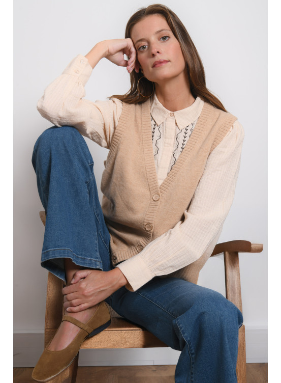 GILET - RIMINI - NATUREL - Antonelle