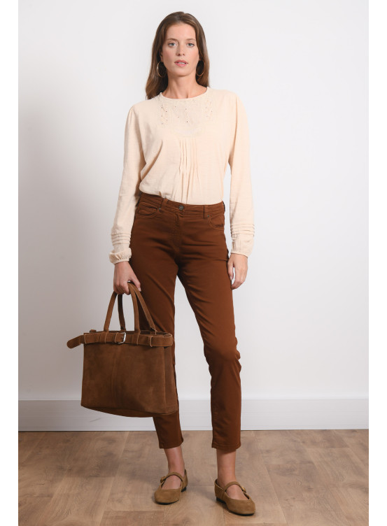 PANTALON 7/8 - REISA - ÉCUREUIL - Antonelle