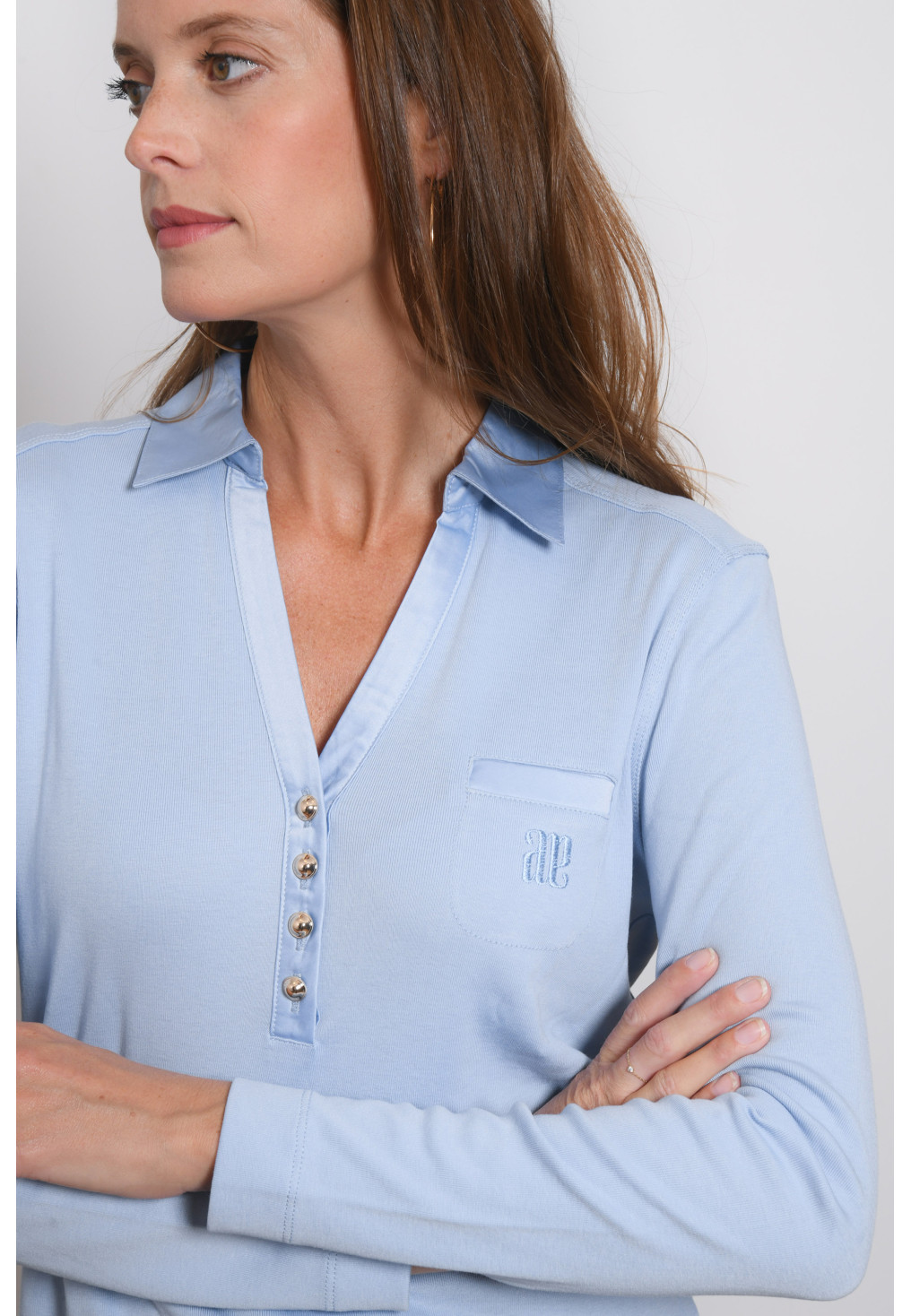 POLO MANCHES LONGUES - RAVIDA - BRUME - Antonelle