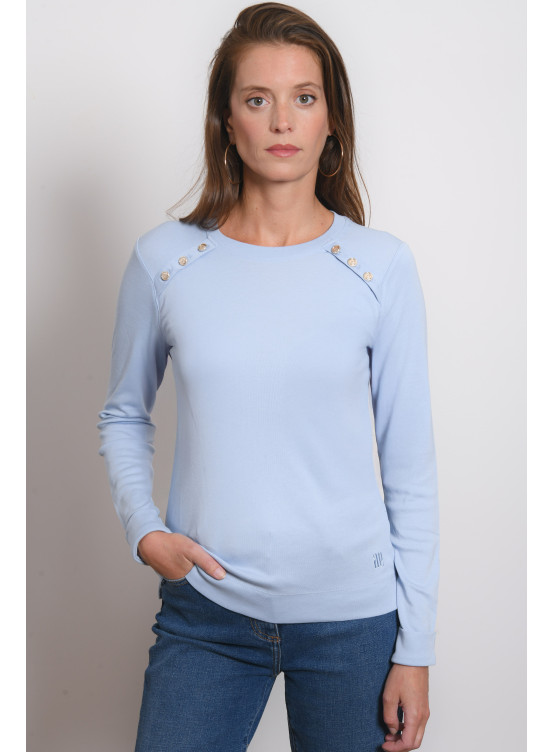 TEE SHIRT MANCHES LONGUES - RIVIERE - BRUME - Antonelle