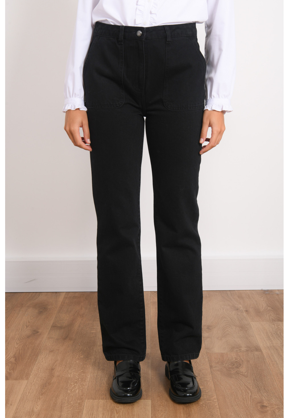 PANTALON LONG DROIT - RAN - NOIR - Antonelle