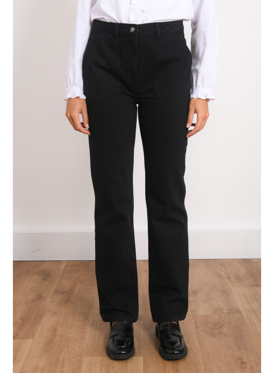 PANTALON LONG DROIT - RAN - NOIR - Antonelle