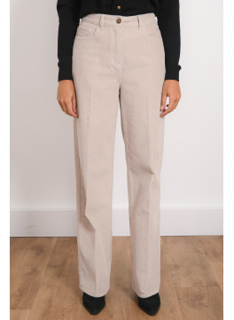 PANTALON VELOURS LARGE - REVEILLON - SAND - Antonelle