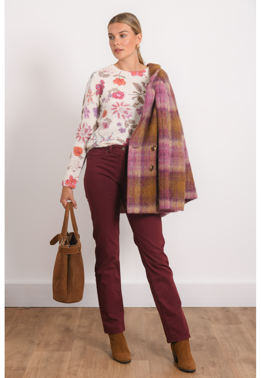 PANTALON DROIT - RUMI - BORDEAUX - Antonelle