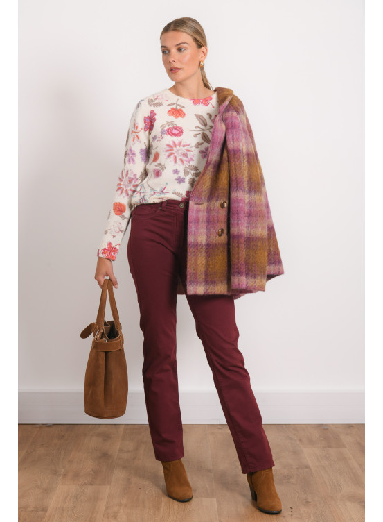 PANTALON DROIT - RUMI - BORDEAUX - Antonelle