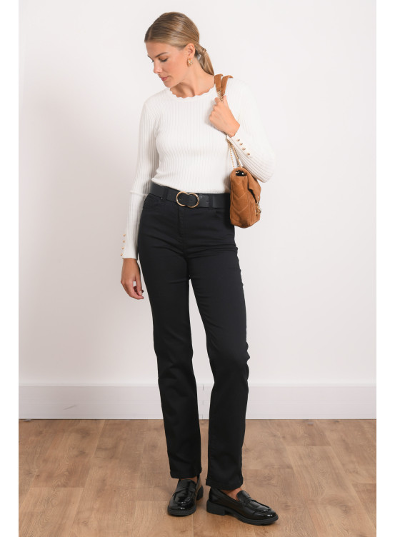 PANTALON DROIT - ROLA - NOIR - Antonelle