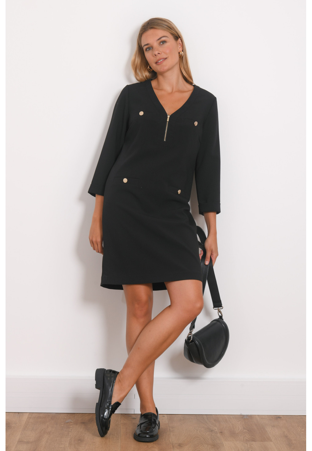 ROBE - ROMAN - NOIR - Antonelle