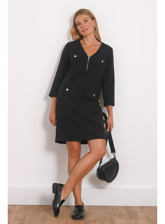 ROBE - ROMAN - NOIR - Antonelle