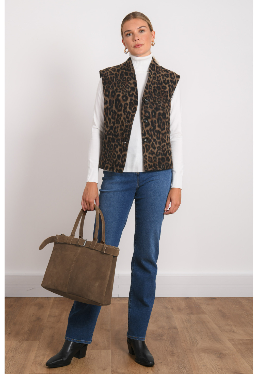 VESTE SANS MANCHES - ROCKFIELD - PEAU BETE - Antonelle