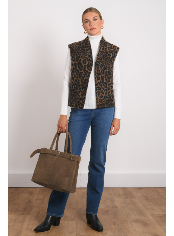VESTE SANS MANCHES - ROCKFIELD - PEAU BETE - Antonelle