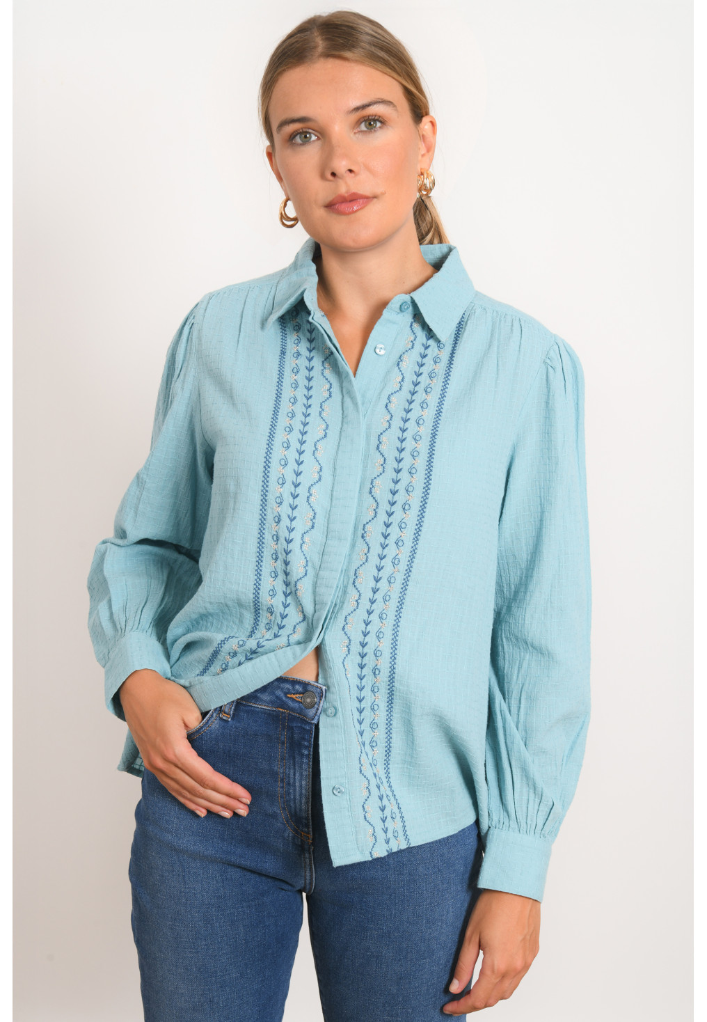 CHEMISE 100% COTON - RAPHINA - VERVEINE - Antonelle