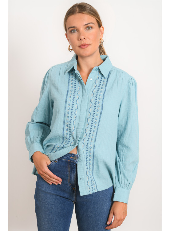 CHEMISE 100% COTON - RAPHINA - VERVEINE - Antonelle