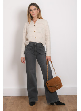 CARDIGAN - RIZETTE - ECRU - Antonelle