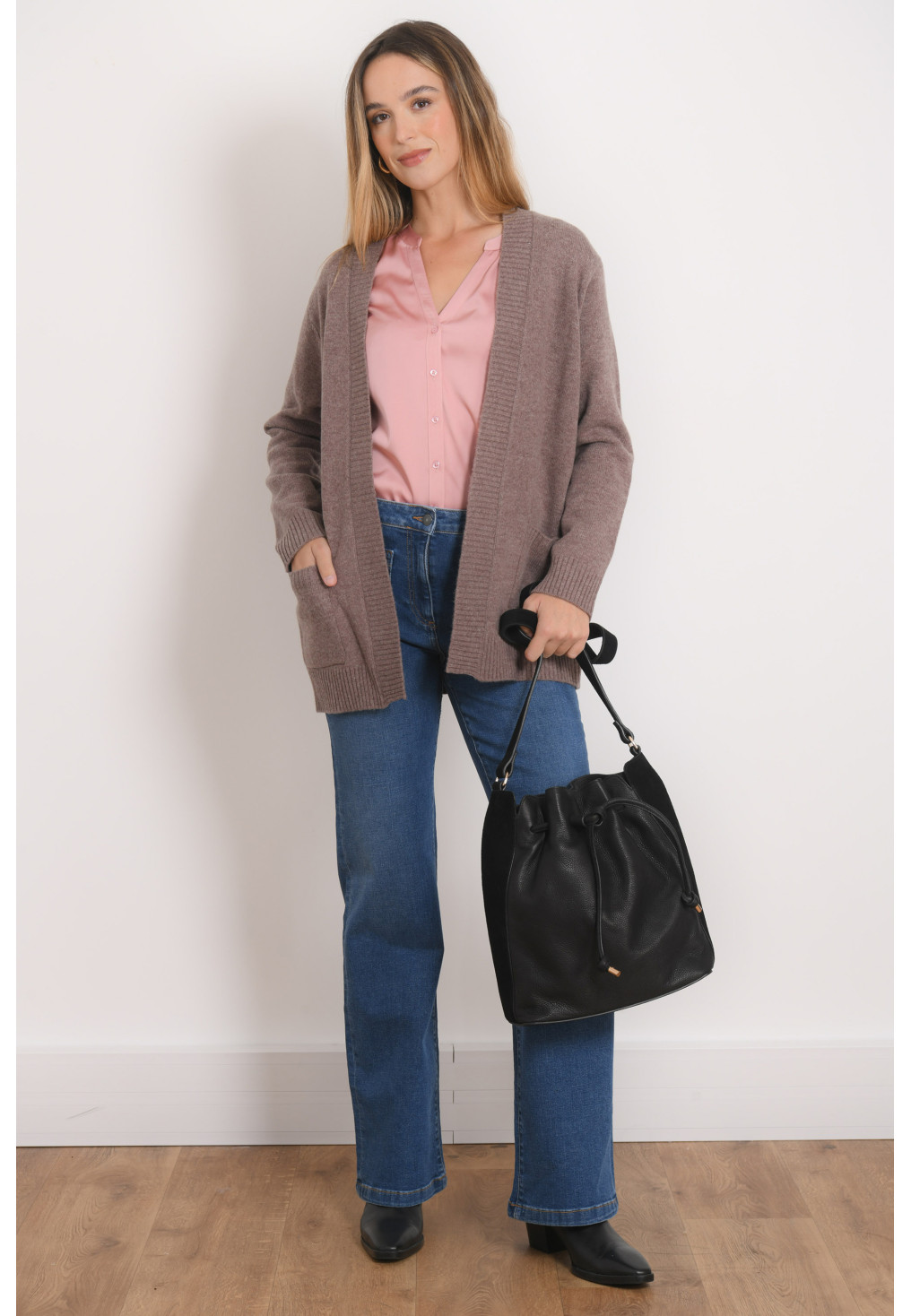 GILET - RUBANO - TAUPE CHINE - Antonelle