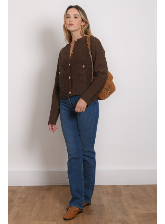 CARDIGAN - RENINA - CHOCO - Antonelle