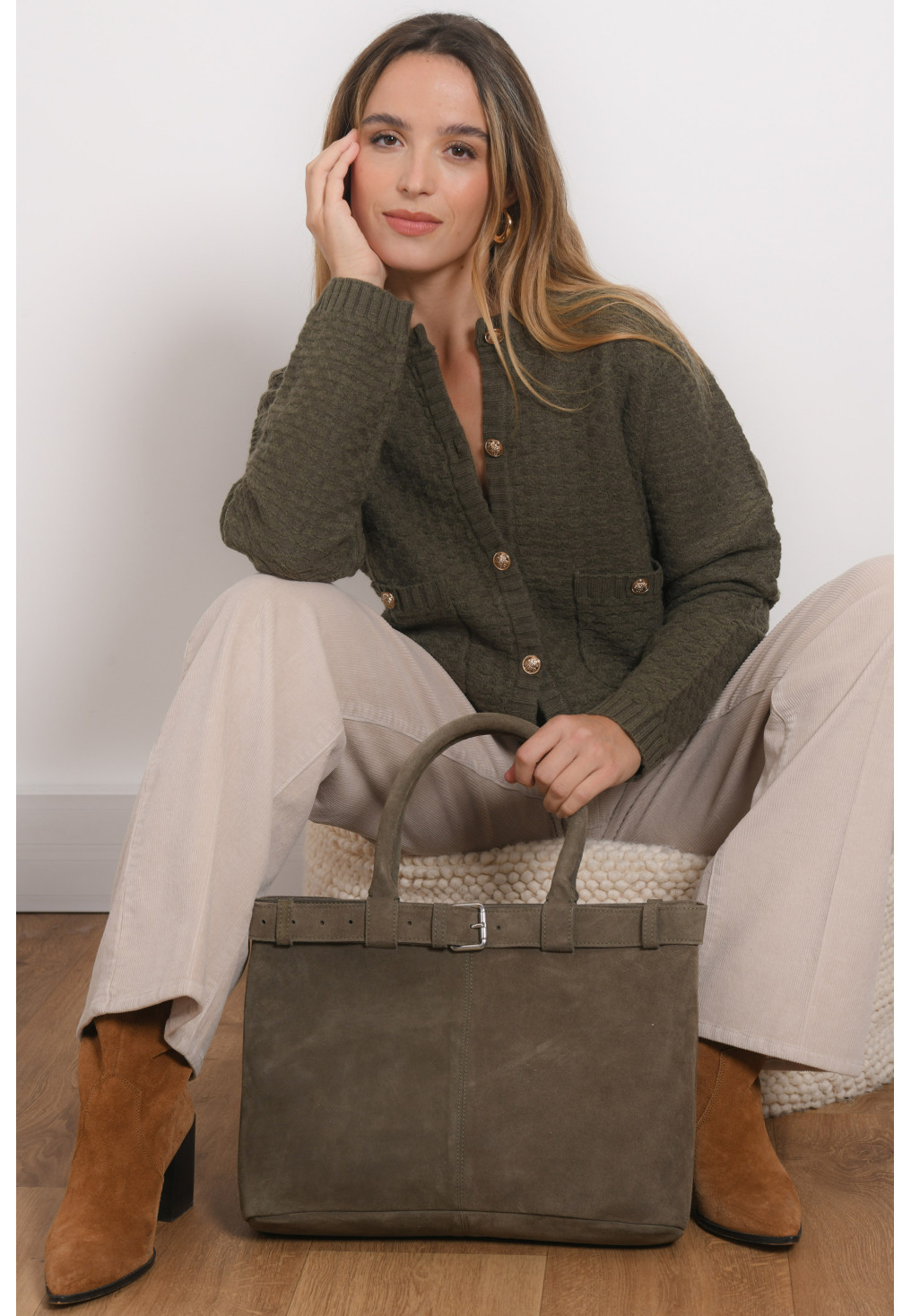 CARDIGAN - RENINA - KAKI - Antonelle