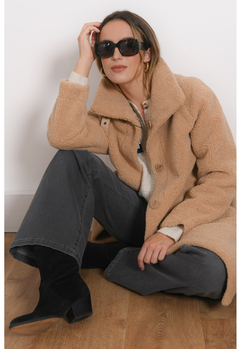 MANTEAU REVERSIBLE - ROLEN - BEIGE DORE - Antonelle