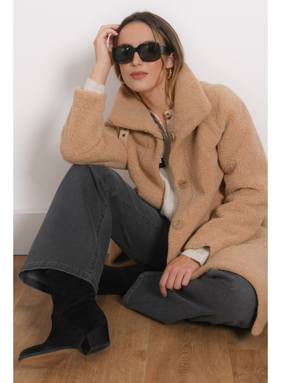 MANTEAU REVERSIBLE - ROLEN - BEIGE DORE - Antonelle