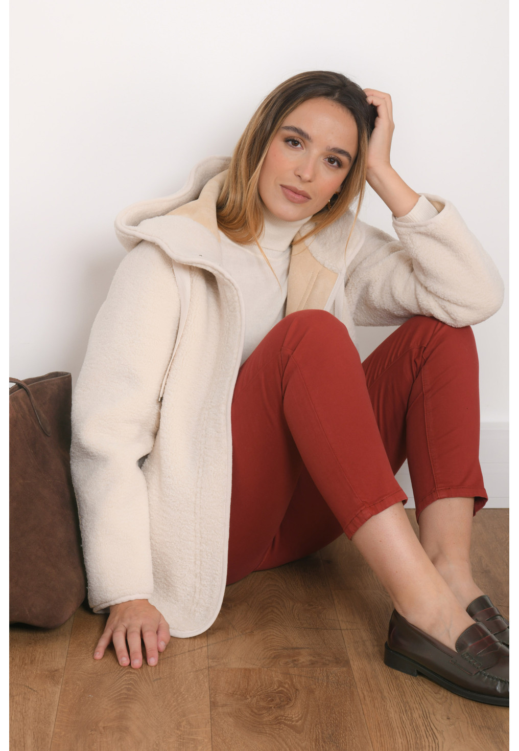 MANTEAU FAUSSE FOURRURE - REAUMUR - ECRU - Antonelle