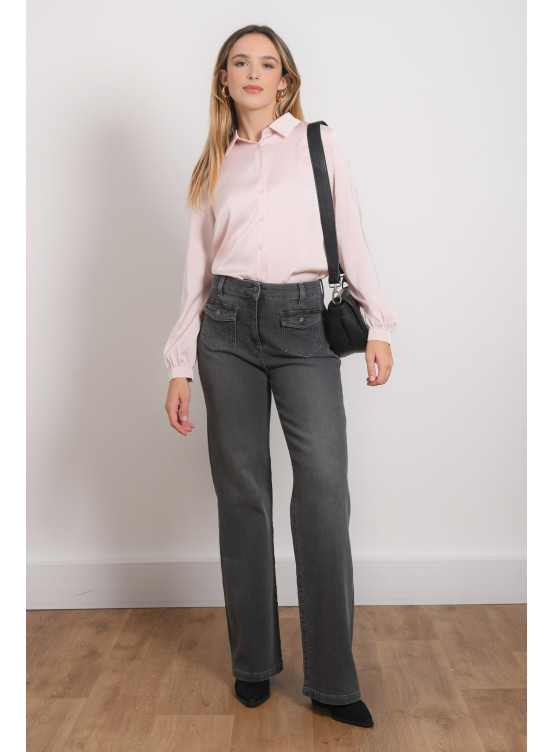 JEANS FLARE - RELA - GRIS - Antonelle