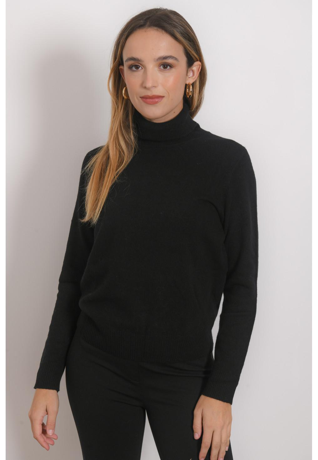 PULL COL ROULE - RAINCY - NOIR - Antonelle