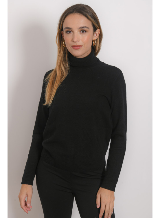PULL COL ROULE - RAINCY - NOIR - Antonelle