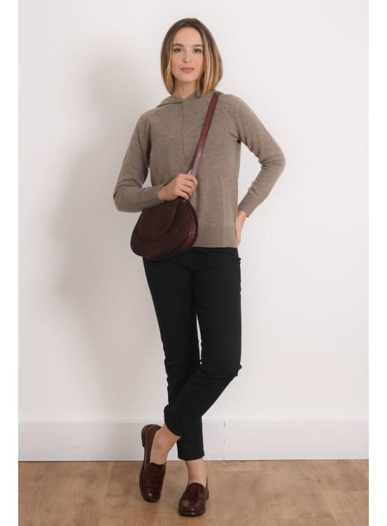 PULL A CAPUCHE - ROODY - TAUPE CHINE - Antonelle