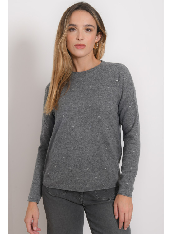 PULL STRASS - RADOM - GRIS - Antonelle